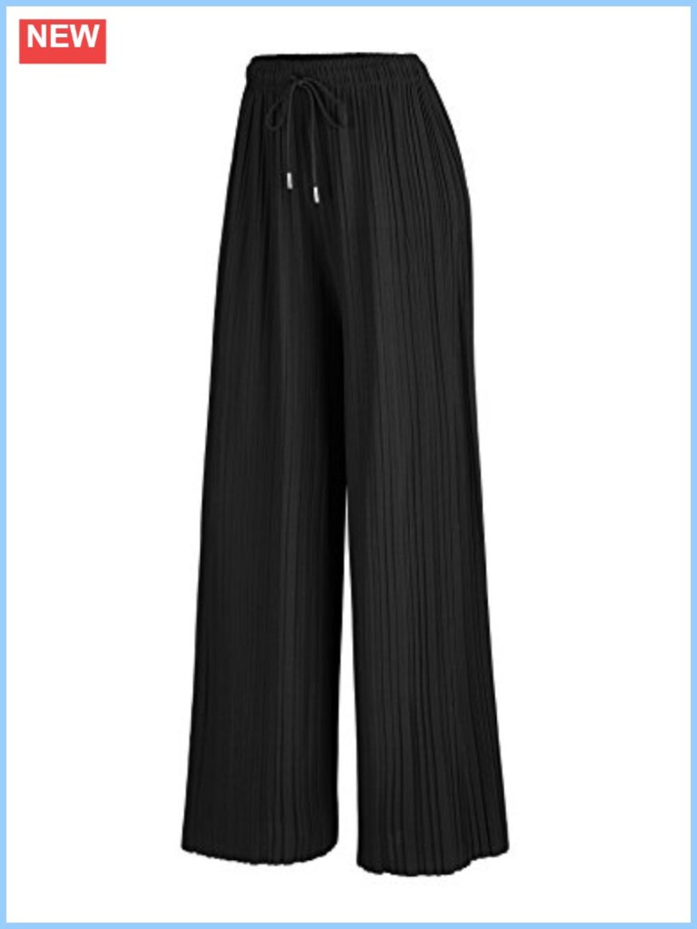 Wide Leg Palazzo Pants High Waist Drawstring Flowy Casual Lounge Yoga